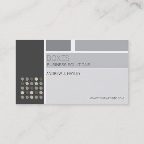Modern Artist Abstract Grid Monochrome Fuzzy Dots Business Card