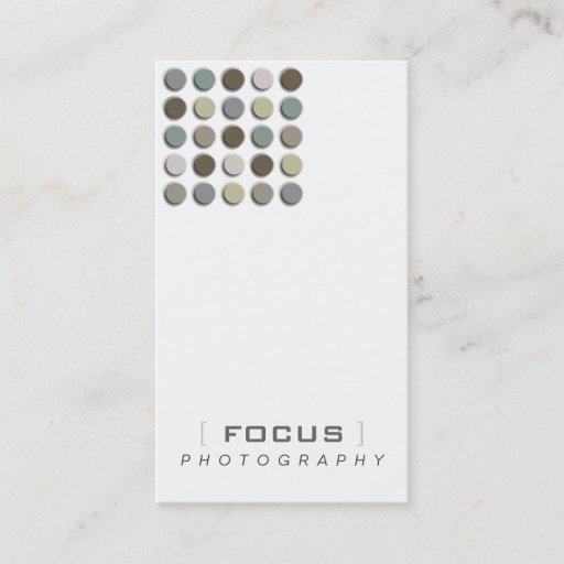 Customizable Modern Artist Abstract Grid Monochrome Fuzzy Dots Business Cards