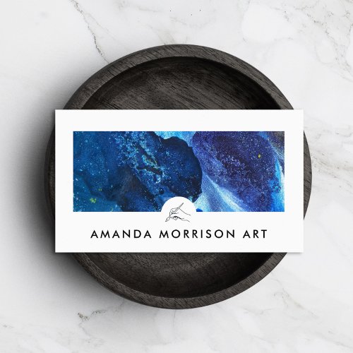 Modern Artist Painter Hand Logo Business Card