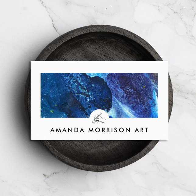 Modern Artist Painter Hand Logo Business Card (Creator Uploaded)