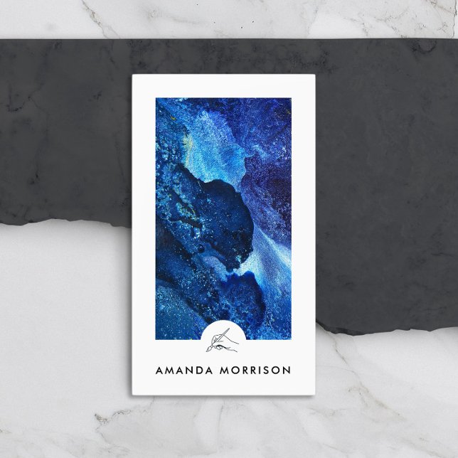 Modern Artist Painter Hand Logo Vertical Business Card (Creator Uploaded)