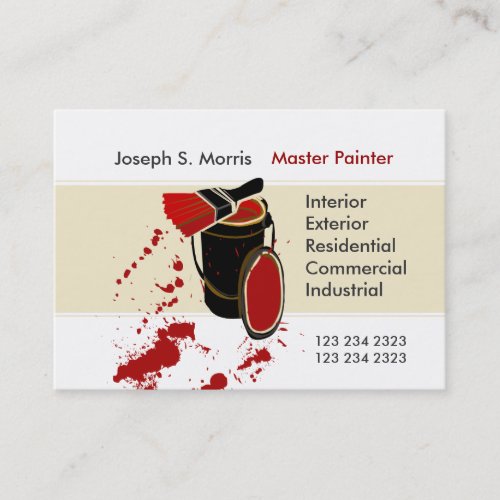 Modern Artist Skilled House Painting Business Card Templates