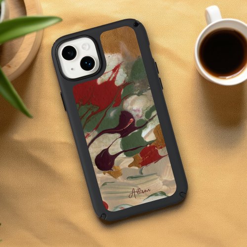 Modern Artistic Abstract Pattern with Your Name Speck iPhone 14 Plus Case