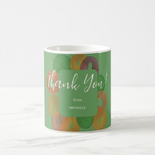 Modern Artistic Autumn Colorful Pattern Birthday Coffee Mug