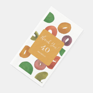 Modern Artistic Autumn Colorful Pattern Birthday Paper Guest Towels