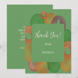 Modern Artistic Autumn Colorful Pattern Birthday Thank You Card