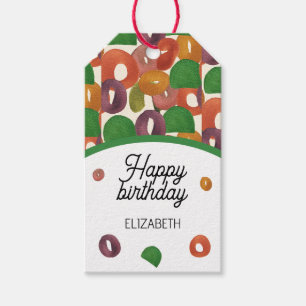 Modern Artistic Autumn Colorful Pattern Gift Tags