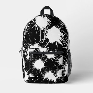 Modern Artistic Backpack – White & Black