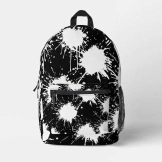 Modern Artistic Backpack – White & Black