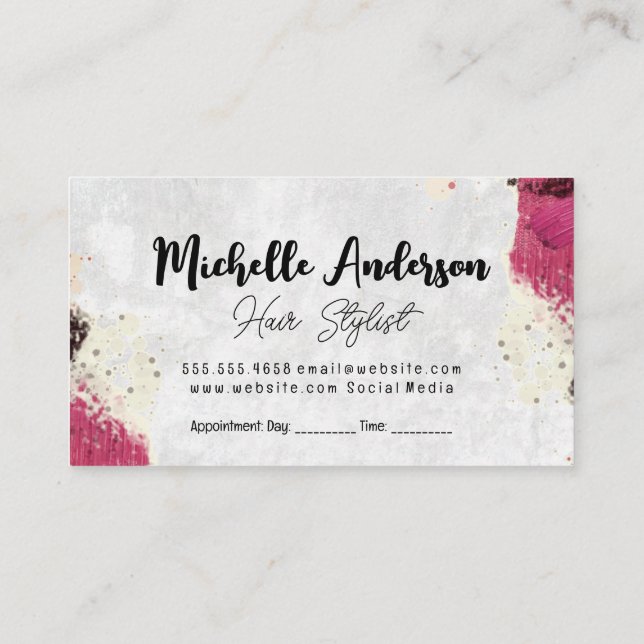 Modern Artistic | Beauty Appointment Card (Back)