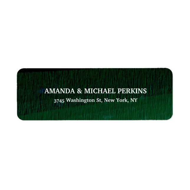 Modern Artistic Creative Dark Green Class Family Label (Front)