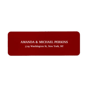 Modern Artistic Creative Dark Red Class Family Label