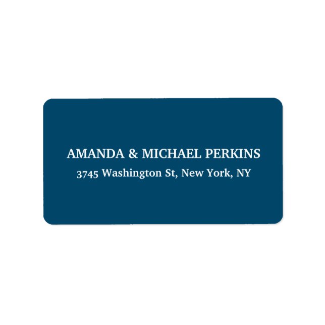 Modern Artistic Creative Ocean Blue Class Family Label (Front)