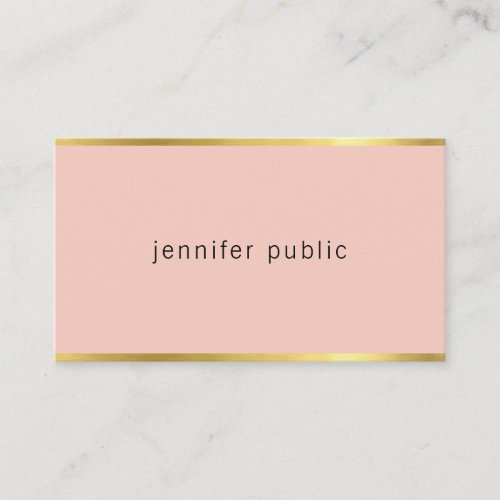 Modern Artistic Design Elegant Color Gold Sleek Business Card