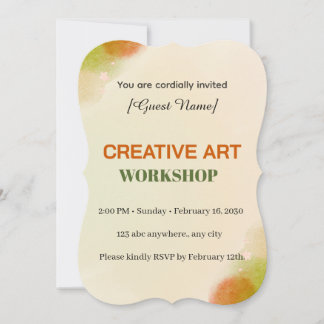 Modern Artistic Event Card | Creative Art Workshop