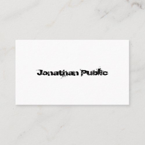 Modern Artistic Font Design Professional Simple Business Card