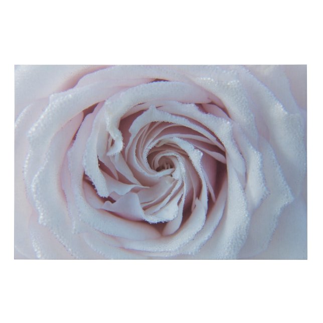 Modern Artistic Girly Pink Glittery Rose Faux Canvas Print (Front)