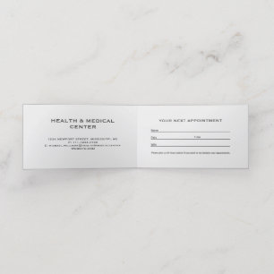 Modern Artistic Gray Black Monogram Appointment Card