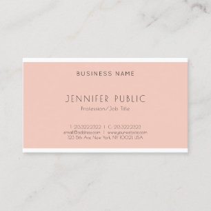 Modern Artistic Minimalist Plain Elegant Trendy Business Card