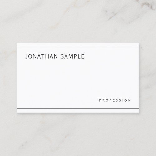 Modern Artistic Minimalist Professional Simple Business Card