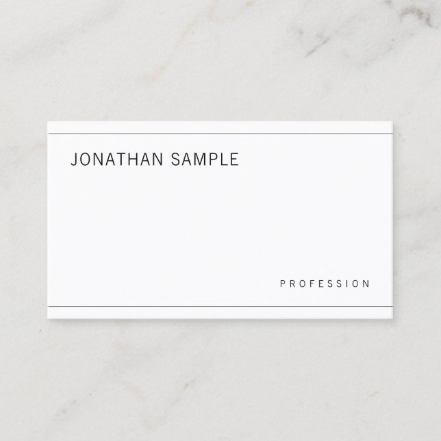 Modern Artistic Minimalist Professional Simple Business Card (Front)