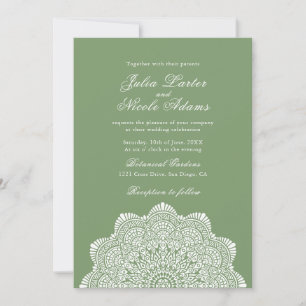 Modern Artistic Motif Style Mandala Wedding Invitation