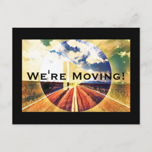 Modern Artistic Moving Announcement New Address