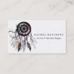 Modern Artistic Native American Dreamcatcher Business Card