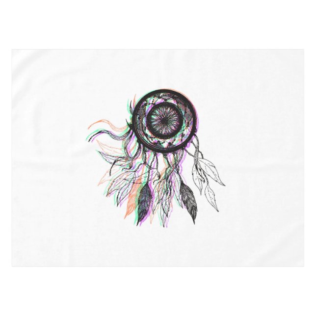 Modern Artistic Native American Dreamcatcher Tablecloth (Front (Horizontal))