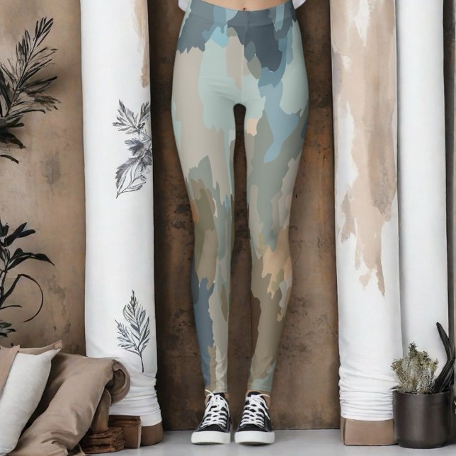 Modern artistic nature colors organic shapes  leggings (Creator Uploaded)