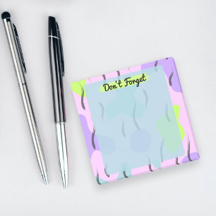 Modern Artistic Pastel Paintbrush Don't Forget Post-it Notes