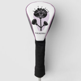 Modern Artistic Personalized Floral Golf Head Cover