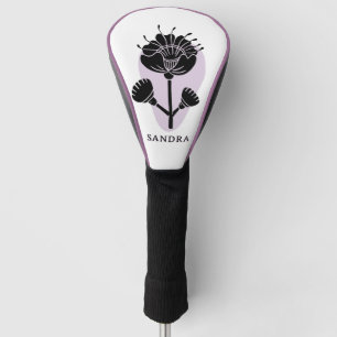 Modern Artistic Personalized Floral Golf Head Cover