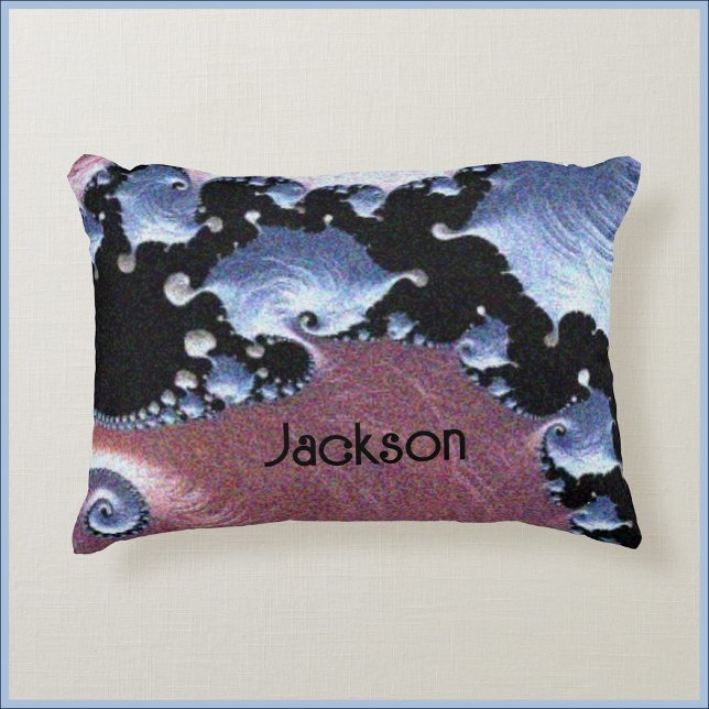 Modern Artistic Pink Purple  Accent Pillow (Creator Uploaded)