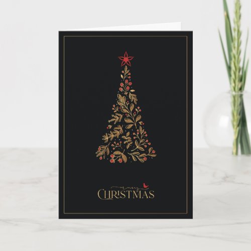 Modern Artistic Style Merry Christmas Card
