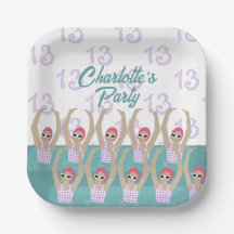 Modern Artistic Swimmers Girl Birthday Party