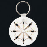 Modern Artistic Synchronized Swimmers Gold Dots   Keychain<br><div class="desc">Featuring a cool modern illustration of synchronized women artistic swimmers in a pool. Artistic swimmers gift design in trendy minimalist colors. Cool swim team gift. synchronized swimming team gifts, synchronised swimming team coach gift. Artistic swimmers girl team gifts ideas. Artistic swimming home decor, stationery, and more, please see more in...</div>