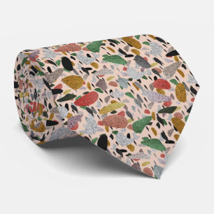 Modern Artistic Terrazzo Style Abstract Pattern Neck Tie