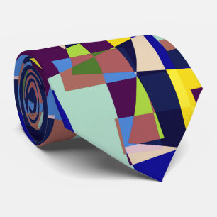 Modern Artistic Terrazzo Style Pattern Neck Tie