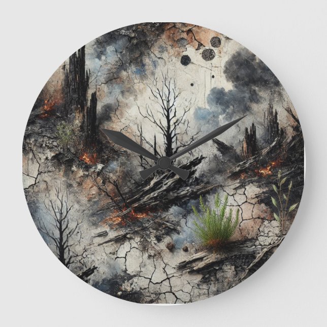 Modern Artistic Wall Clock – Unique Design (Front)