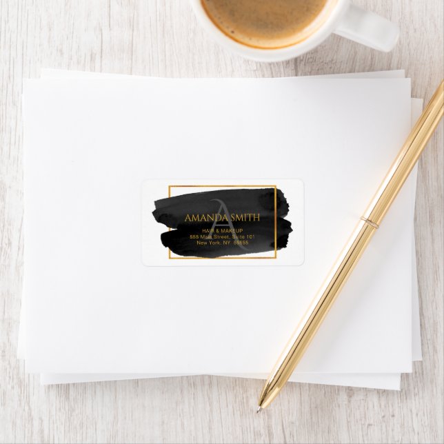 Modern Artistic Watercolor and Gold  Label (Insitu)