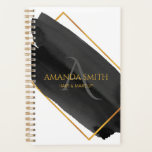Modern Artistic Watercolor and Gold  Planner<br><div class="desc">Cool stylish watercolor and gold texture Planner. Customizable!</div>