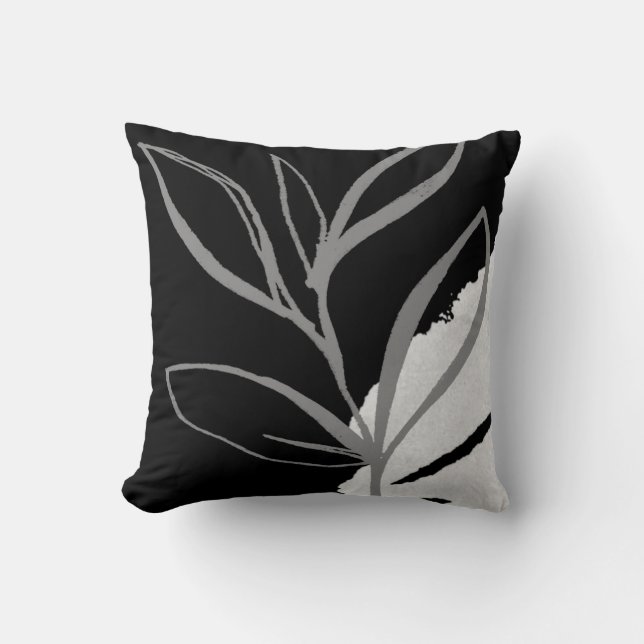Modern Artistic Watercolor Throw Pillow (Front)