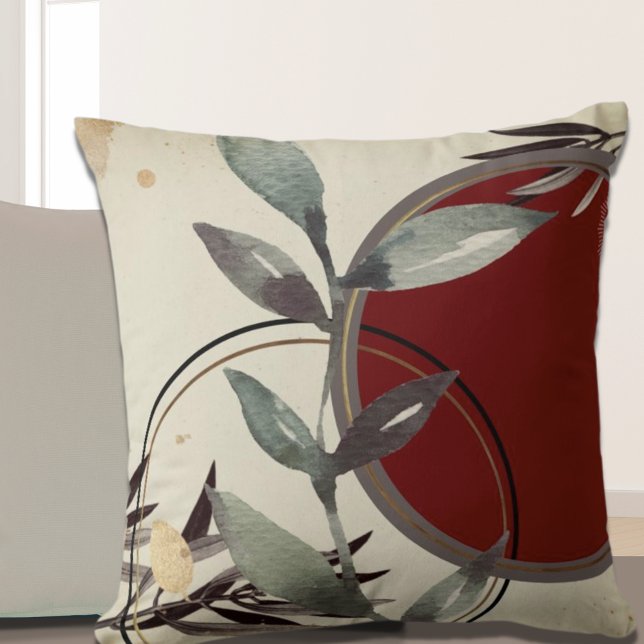 Modern Artistic Watercolor Throw Pillow (Creator Uploaded)