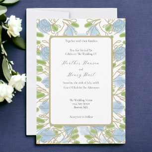 Modern Artistic Watercolor Wedding Invitation