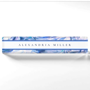 Modern Artistic Wave Design Simple Custom Name Desk Name Plate