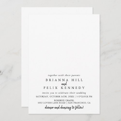 Modern Artistic Wedding Invitation