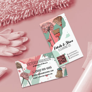 Modern Artsy Color Splash Professional Cleaner Business Card