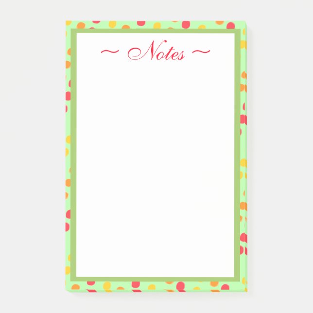 Modern Artsy Polka Dot Post-it Notes (Front)