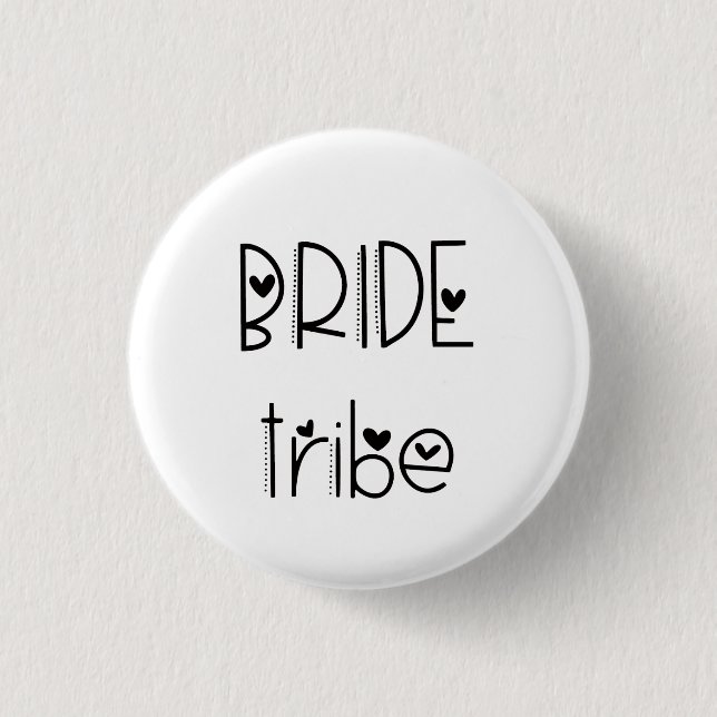 Modern Arty Font Bride Tribe Typography Button (Front)